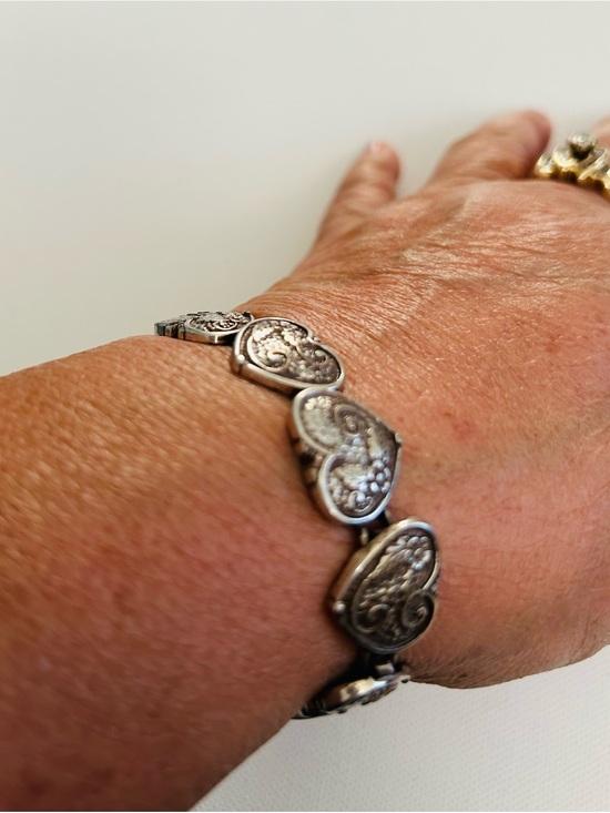 Brighton Jewelry - Brighton Silver Heart Link Bracelet